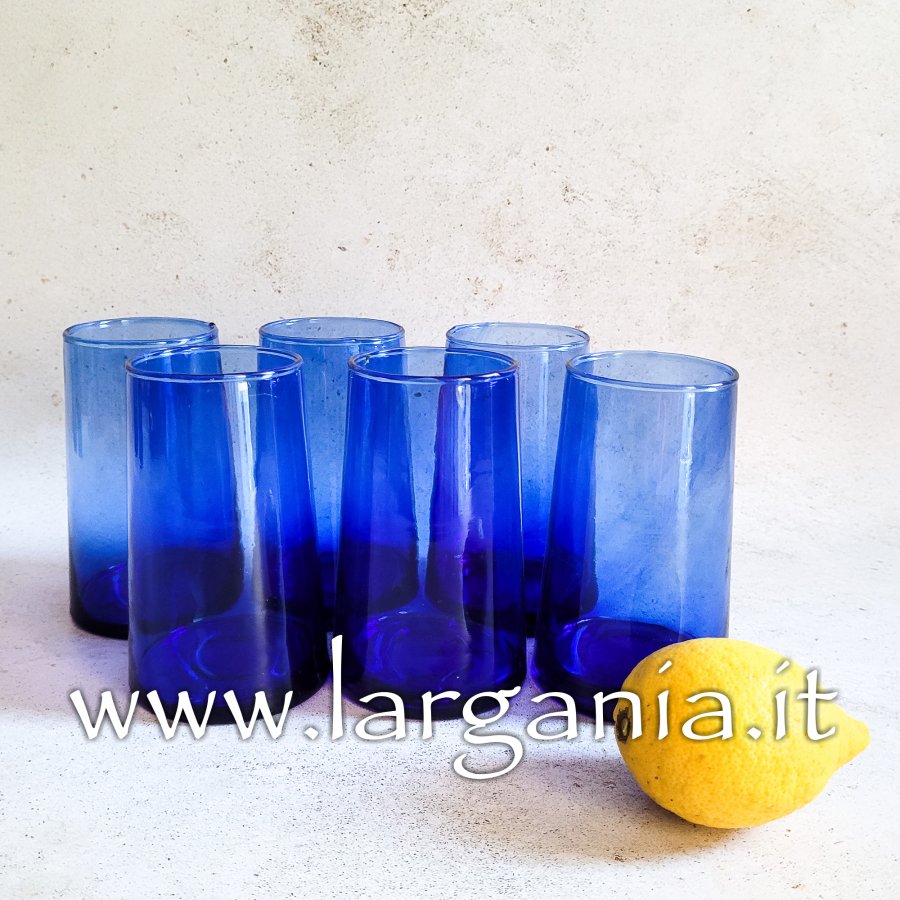 L'Argania: 6 Bicchieri Far Blu L
